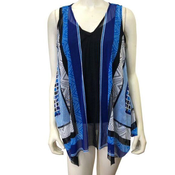 INC INTERNATIONAL CONCEPT LACE  flowy TOP LG‎ NEW WITHOUT TAG - Picture 1 of 7